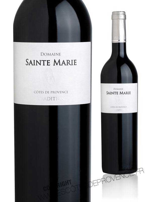 Vin Côtes de Provence rouge: Cuvée Tradition Domaine St Marie bio